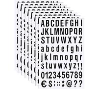 Kit di 8 Fogli di Autoadesivi di Numeri Lettere in Vinile, Adesivi di Numeri di Cassetta Postale per Segni, Finestra, Porta, Automobili, Casa, Affari, Numero Indirizzo (1 Pollice, Nero)