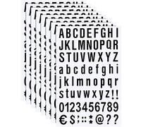 Kit di 8 Fogli Lettere Numeri Autoadesivi in Vinile, Adesivo di Numeri di Cassetta Postale per Segni, Finestre, Porte, Automobili, Casa, Affari, Numero di Indirizzo (Nero, 1/2 Pollice)