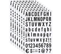 Kit di 8 Fogli Lettere Numeri Autoadesivi in Vinile, Adesivo di Numeri di Cassetta Postale per Segni, Finestre, Porte, Automobili, Casa, Affari, Numero di Indirizzo (Nero, 2 Pollici)