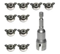 Kit Di A Farfalla | per Avvitamento Bulloni in Acciaio da 6 mm - Hardware,per Uso Domestico Automobilistico per Mobili per Adulti Uomini Papà e per Riparazioni