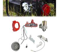 Kit di accensione del motore di avviamento elettrico adatto per GX160 GX200 5.5HP 6.5HP Honda Coil Fan Cover Shourd Volano Interruttore a chiave di avviamento