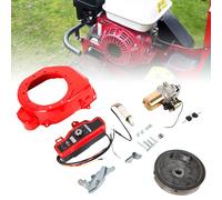 Kit di accensione del motore di avviamento elettrico Interruttore a chiave di avviamento del volano adatto per GX160 GX200 5.5HP 6.5HP Copertura della ventola della bobina Shourd