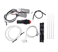 Kit di accensione progettato per griglie a gas Weber Summit Silver B a 4 bruciatori con elettrodi fili generatore piezoelettrico pulsante e hardware di montaggio
