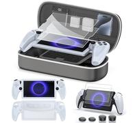 Kit di accessori 10 in 1 per lettore remoto Portal, custodia rigida portatile con cover rigida in policarbonato trasparente, 2 confezioni di pellicole proteggi schermo in vetro temperato e 4