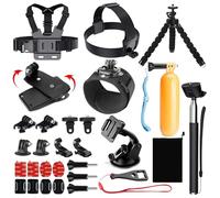 Kit di accessori compatibile con Akaso EK5000 EK7000 4K WiFi Action Camera Go Pro Hero 13 12 11 10 9 8 7 6 5/Session 5/Hero 4/3+ Max Fusion SJ4000 SJ5000 Insta 360 X5 X4 Air ACE Pro 2 (16 in 16 in 1
