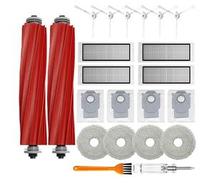 Kit di accessori compatibile con aspirapolvere Roborock Q Revo Robtic, 2 rulli principali per spazzole, 4 filtri Hepa, 4 panni per mocio, 4 sacchetti per la polvere, 6 spazzole laterali, confezione da