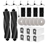 Kit di accessori Compatibile con Dreame L10s Pro Ultra Heat / L10s Ultra Gen 2 / X30 Ultra Aspirapolvere Robot, Ricambi 2 Spazzola Principale 6 Spazzole Laterali 4 Filtro 6 Mop 6 Sacchetti Polvere