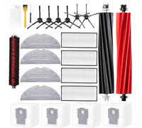 Kit di Accessori Compatibili con Roborock S8/S8+/S8 Pro Ultra: 4 Sacchetti, 4 Panni, 6 Spazzole Laterali, 2 Spazzole Principali, 4 Filtri, 1 Pettine, 1 Cacciavite, 1 Spazzola e 1 Rullo di Pulizia