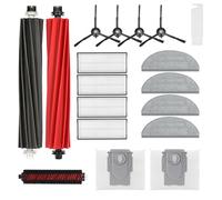 Kit di Accessori da 18 Pezzi Compatibile con Roborock S8 PRO Ultra Robot Aspirapolvere, 1 Set Spazzola Principale, 1 Spazzola rotolante, 4 filtri HEPA, 4 spazzole Laterali, 4 Panni per mocio, 2