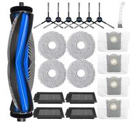 Kit di accessori da 20 pezzi solo per aspirapolvere Ecovacs Deebot T50 Max Pro Omni/T50 Max Pro, 1 spazzola principale, 4 filtri, 4 panni per mocio, 4 sacchetti per la polvere, 6 spazzole laterali