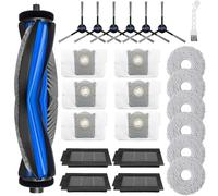 Kit di accessori da 24 pezzi solo per aspirapolvere Ecovacs Deebot T50 Max Pro Omni/T50 Max Pro, 1 spazzola principale, 4 filtri, 6 panni mocio, 6 sacchetti per la polvere, 6 spazzole laterali