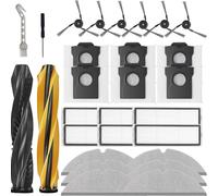 Kit di accessori da 27 pezzi compatibile con aspirapolvere robot Dreame D20 Pro Plus include 1 spazzola principale, 6 spazzole laterali, 6 sacchetti per la polvere, 6 panni mocio, 6 filtri Hepa, 2