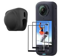 Kit di accessori di protezione FiTSTILL per Insta 360 X5/X4, pellicole protettive in vetro temperato + copriobiettivo in gomma, 2 pellicole ultra HD