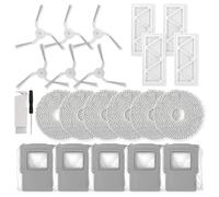Kit di accessori di ricambio compatibile con DJI ROMO P, ROMO A, ROMO S: 3 paia di spazzole laterali, 4 filtri HEPA, 6 panni per mocio, 5 sacchetti per la polvere, parti di ricambio per robot