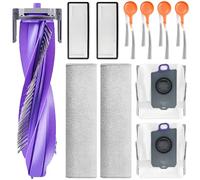 Kit di accessori di ricambio compatibile con NARWAL Flow 2 Robot Vacuum Cleaner Parts 1 Main Brush 2 Track Mop Cloth 2 HEPA Filter 2 Dust Bag 4 Side Brush