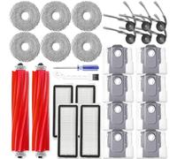 Kit di accessori di ricambio compatibile con Roborock QV 35A / QR 798 Aspirapolvere Robot Parti 2 Spazzola Principale 6 Spazzole Laterali 4 Filtri HEPA 4 Panno Mop 8 Sacchetti per la Polvere