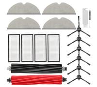 Kit di accessori di ricambio da 20 pezzi compatibile con Roborock Q5 Pro / Q5 Pro+ / Q8 Max / Q8 Max+, 1 doppia spazzola principale, 6 panni per mocio, 6 spazzole laterali, 4 filtri HEPA, 1 strumento