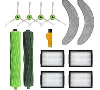 Kit di Accessori di Ricambio per aspirapolvere Robot iRobot Roomba Combo J7+/ J7Plus / J9+, Non per J7, 2 rulli, 4 spazzole Laterali, 4 filtri, 2 Panni per mocio, 1 Spazzola per la Pulizia