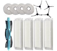 Kit di accessori di ricambio per Cecotec per Conga 11090-Spin Main Side Brush Filter Mop Cloth, spazzola a rullo, panno, filtro e spazzole laterali (B)