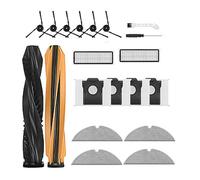 Kit di accessori di ricambio per DREAME D20 Pro Plus Aspirapolvere, 2 spazzole principali, 6 spazzole laterali, 2 filtri, 4 panni, 4 sacchetti per la polvere, 1 spazzola per la pulizia, 1 cacciavite