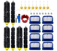 Kit di accessori di ricambio per iRobot Roomba serie 600 694 675 692 695 677 671 655 645 690 680 660 650 620 614 & 500 Serie 595 585 564 Robot 3 Setole & 3 pennelli per frusta. 8 Filtro 8 Spazzola