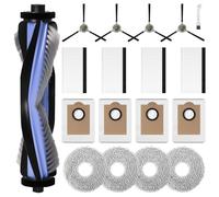 Kit di accessori di ricambio per LEFANT M3/M3 Max/M3 Gen2 Robot Aspirapolvere, 1 spazzola principale, 4 filtri, 4 panni, 4 spazzole laterali, 4 sacchetti per la polvere, 1 spazzola per la pulizia