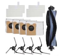 Kit di accessori di ricambio per robot aspirapolvere Eufy C10 con stazione di svuotamento automatico, include spazzole principali, filtri, sacchetti per la polvere e spazzole laterali (A)