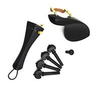 Kit Di Accessori Per Accessori In Legno Di Ebano Per Violino 4/4 Cordiera Piroli Per Accordatura Puntali Mentoniera Accordatore Fine Principiante Accessori per Violino