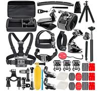 Kit di accessori per action camera 50 in 1 per GoPro Hero 11/10/9/8/7/6/5/4 GoPro Max Fusion Insta360 AKASO DJI Osmo Action Cameras