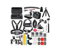 Kit di accessori per action camera, compatibile con GoPro Hero, per vlog e sport, cinturino da polso girevole a 360, impugnatura galleggiante,