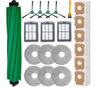 Kit di accessori per aspirapolvere iRobot Roomba Plus 505 Combo/405 Combo, 1 spazzola principale, 3 filtro, 6 salviette, 4 spazzole laterali, 6 sacchetti per la polvere, 20 pezzi