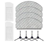 Kit di accessori per aspirapolvere, parte di ricambio per Bosch Spotless + BCRD1W/per Spotless Advanced + BCRD2W Robot aspirapolvere, filtro 2/4+4/6 panni mocio + 4/6 spazzole laterali, set di