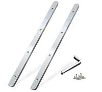 Kit di accessori per binario di guida 71358 482107 per sega a binario Festool Makita DeWalt tagli lunghi, Triton in guide integrate con scanalatura a T per un taglio sicuro, confezione da 2, argento