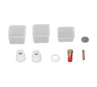 Kit di accessori per cannelli per saldatura con lenti a gas Tig per WP 17 18 26 - Componenti durevoli in rame rosso PTFE