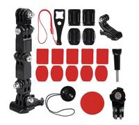 Kit di accessori per casco per fotocamera GoPro, accessori per fotocamera sportiva per accessori di estensione, fissaggio casco, supporto per casco compatibile con GoPro 12