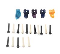 Kit di Accessori per Chitarra Corde per Perno del Ponte in Metallo Sostituzione Chiitristi in Metallo/addominali 6+6+stringhe 16 Think 3 1 Wickler 9 Picks+Box 5 Thumbs Auto -AMPACAJE 21x15x1,5 Cm