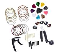 Kit di Accessori per Chitarra, Include Stringhe Winder Capo Pin Plettri Thumb Pick Strings Parti di Chitarra Acustica e Classica per Chitarre Acustiche Folk
