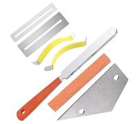 Kit Di Accessori Per Chitarra Tasti Per Chitarra Lima In Acciaio Inossidabile Divisore Per Corde Pietra Abrasiva Guarnizione Righello Triangolare Set Di Utensili