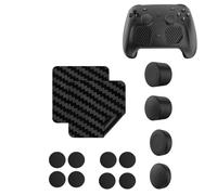 Kit di accessori per controller compatibile con controller di vapore, impugnature per pollice, adesivi touchpad, pulsanti posteriori, cuscinetti in silicone