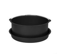 Kit di accessori per friggitrice ad aria con padelle per pizza di diverse dimensioni e cestini per torte portatili per cuocere e servire torte e pizze a casa (20,3 cm)