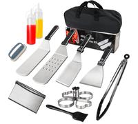 Kit di accessori per griglia Blackstone da 15 pezzi per Blackstone e Camp Chef Grill Kit con spazzola, spatola, pinze, accessori per griglia a su