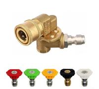 Kit di accessori per idropulitrice ad alta pressione con 5 ugelli girevoli e accoppiatore a innesto rapido, 4500 PSI, struttura in metallo per pulizia esterna