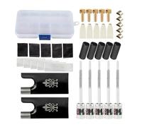 KIT di accessori per la realizzazione di archi per violino con occhielli tubi rane bottoni avvolgimenti per archetti di dimensioni 4/4 accessori violino per principianti(003S)