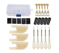 KIT di accessori per la realizzazione di archi per violino con occhielli tubi rane bottoni avvolgimenti per archetti di dimensioni 4/4 accessori violino per principianti(008S)