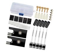 KIT di accessori per la realizzazione di archi per violino con occhielli tubi rane bottoni avvolgimenti per archetti di dimensioni 4/4 accessori violino per principianti(001S)