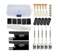 KIT di accessori per la realizzazione di archi per violino con occhielli tubi rane bottoni avvolgimenti per archetti di dimensioni 4/4 accessori violino per principianti(002S)
