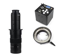 Kit di accessori per microscopio 1. 4MP 1080P Video Camera microscopio 10 0X 130X 180X 300X Dello zoom C montaggio dell'ottica 56 PORTATO Luce Anello Vetrini per microscopio