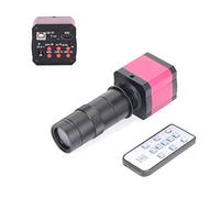 Kit di accessori per microscopio 1. 4MP. Microscopio video della telecamera del microscopio con lente da 100x a c) Vetrini per microscopio (Color : Red)