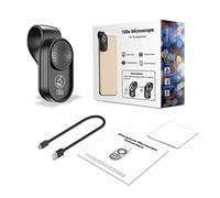 Kit di accessori per microscopio 100x Microscopio Micro Lens Telefono cellulare PORTATO Luce for telefono Vetrini per microscopio