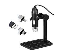 Kit di accessori per microscopio 1600x Microscopio digitale 3in1 USB Microscopio elettronico portatile con 8 Le. Lente d'ingrandimento della fotocamera dello zoom DS Vetrini per microscopio